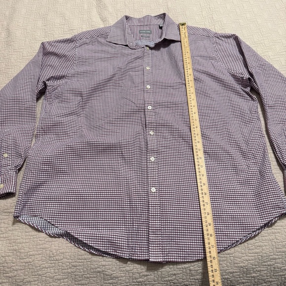 Michael Kors Men's Dress Shirt Check Slim Tall Long Sleeve 18.5 36/37 - Picture 4 of 8